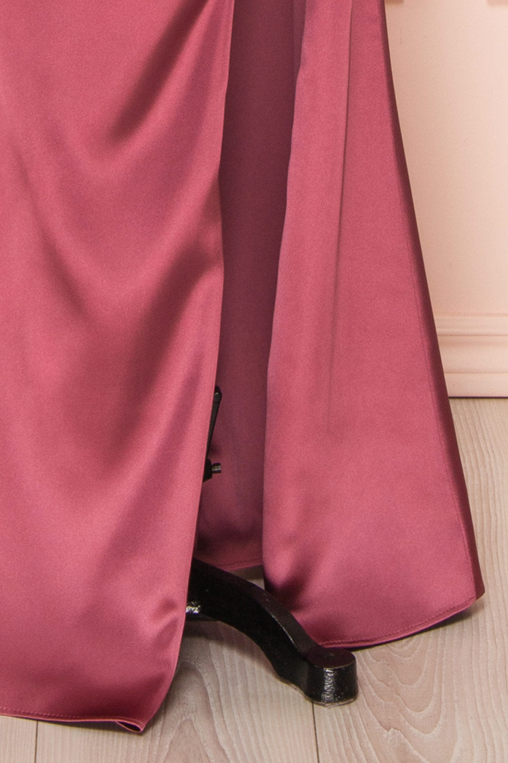Kesha Mauve Corset Cowl Neck Maxi Dress | Boutique 1861 bottom