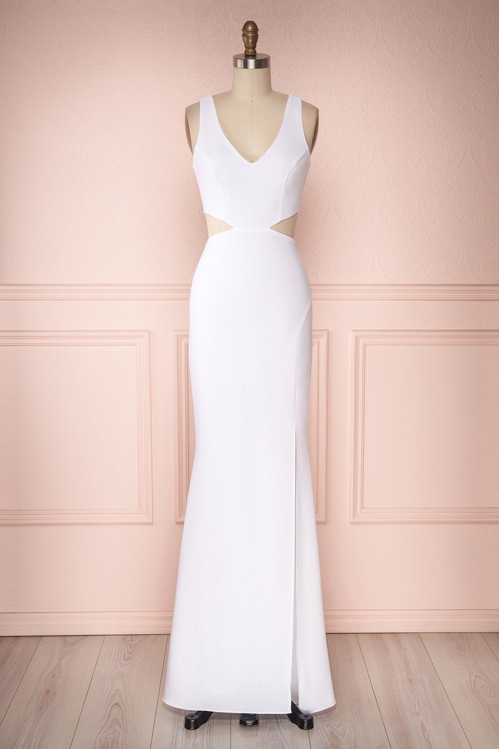 Kiira White Cut-Outs Mermaid Gown | Boudoir 1861 front view