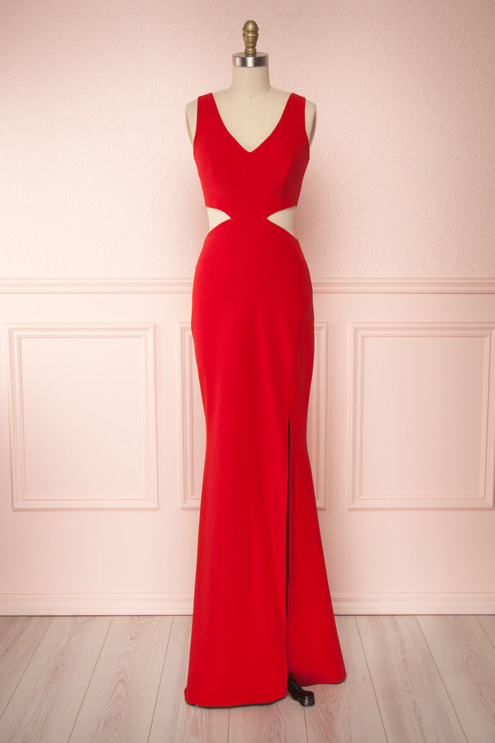 Kiira Red Cut-Outs Mermaid Gown | Boudoir 1861