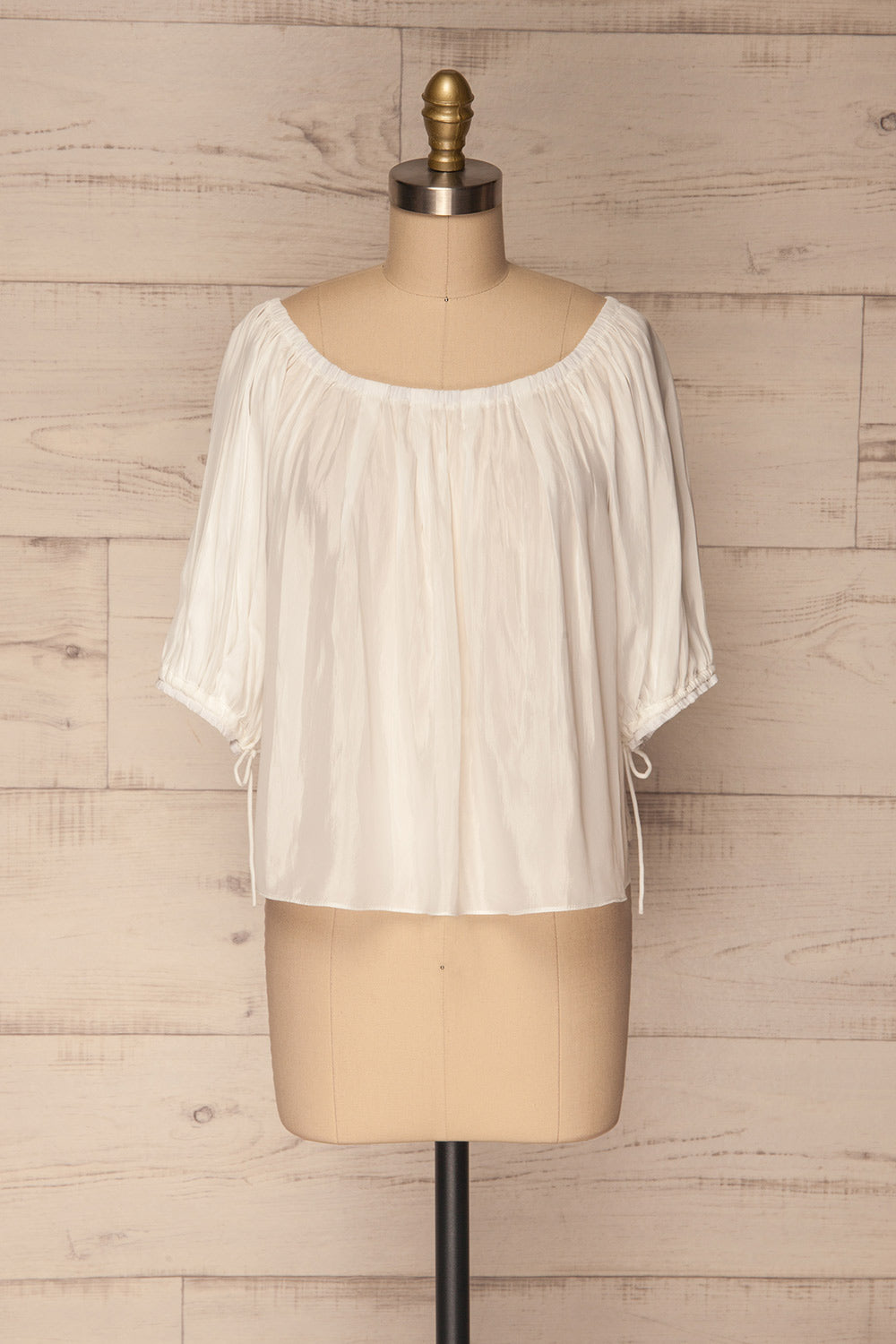 Kimmeria White Off-Shoulder Loose Top | La Petite Garçonne 1