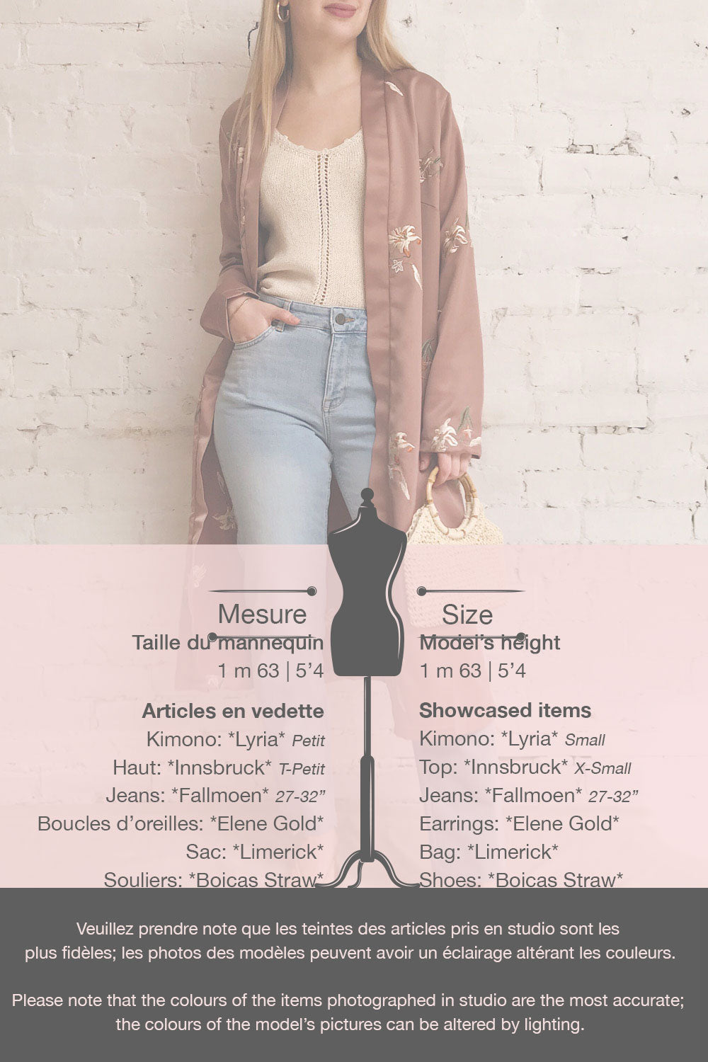 Lyria Taupe Satin Floral 3/4 Sleeve Kimono | Boutique 1861 template