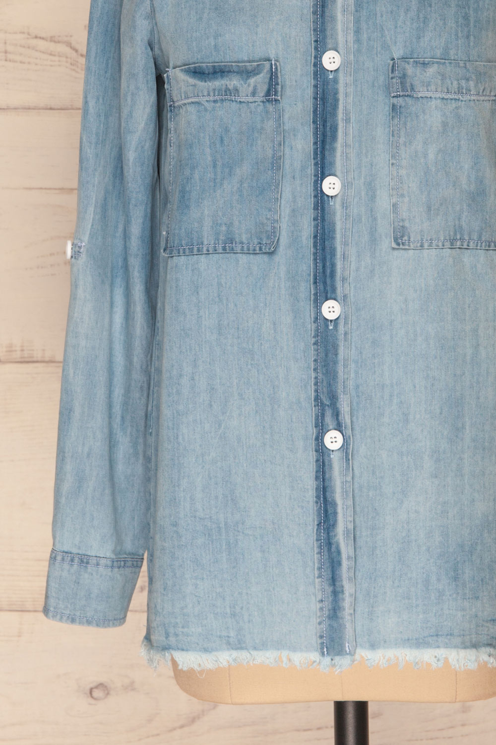 Kingston Light Blue Long Sleeved Denim Shirt | La Petite Garçonne 2