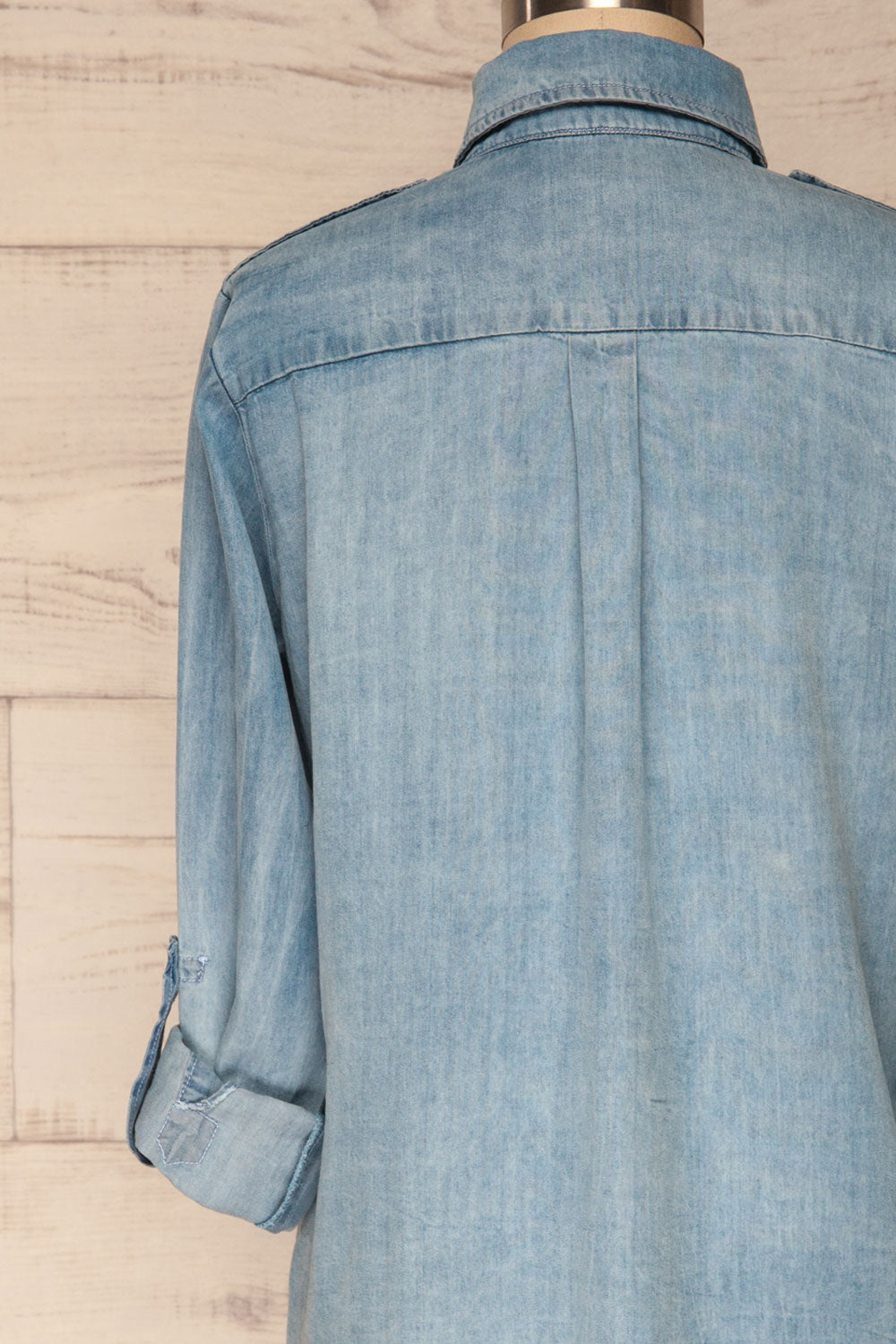 Kingston Light Blue Long Sleeved Denim Shirt | La Petite Garçonne 8