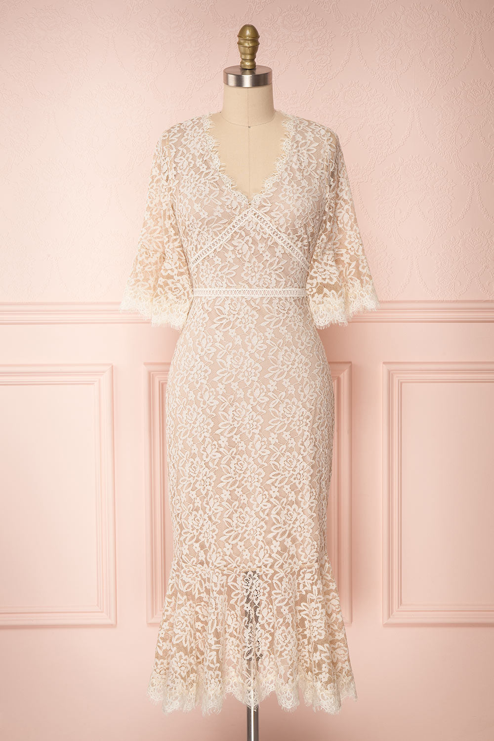 Kjerstin Ivory Lace Midi Mermaid Bridal Dress | Boudoir 1861