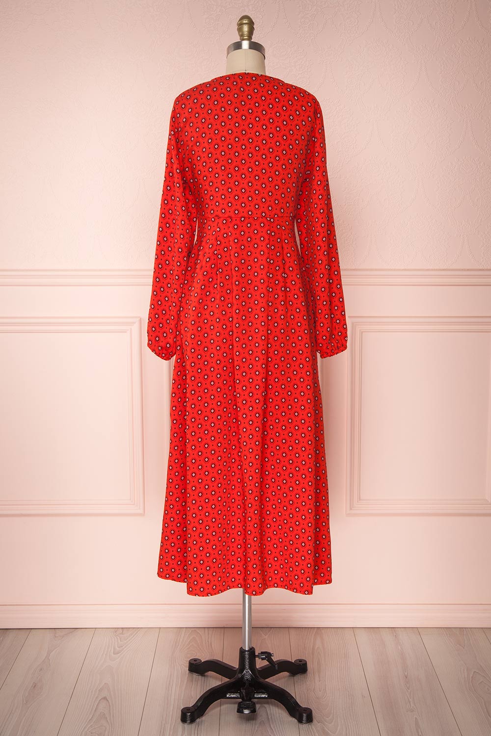 Koko Rouge | Robe Ligne-A à Manches Longues