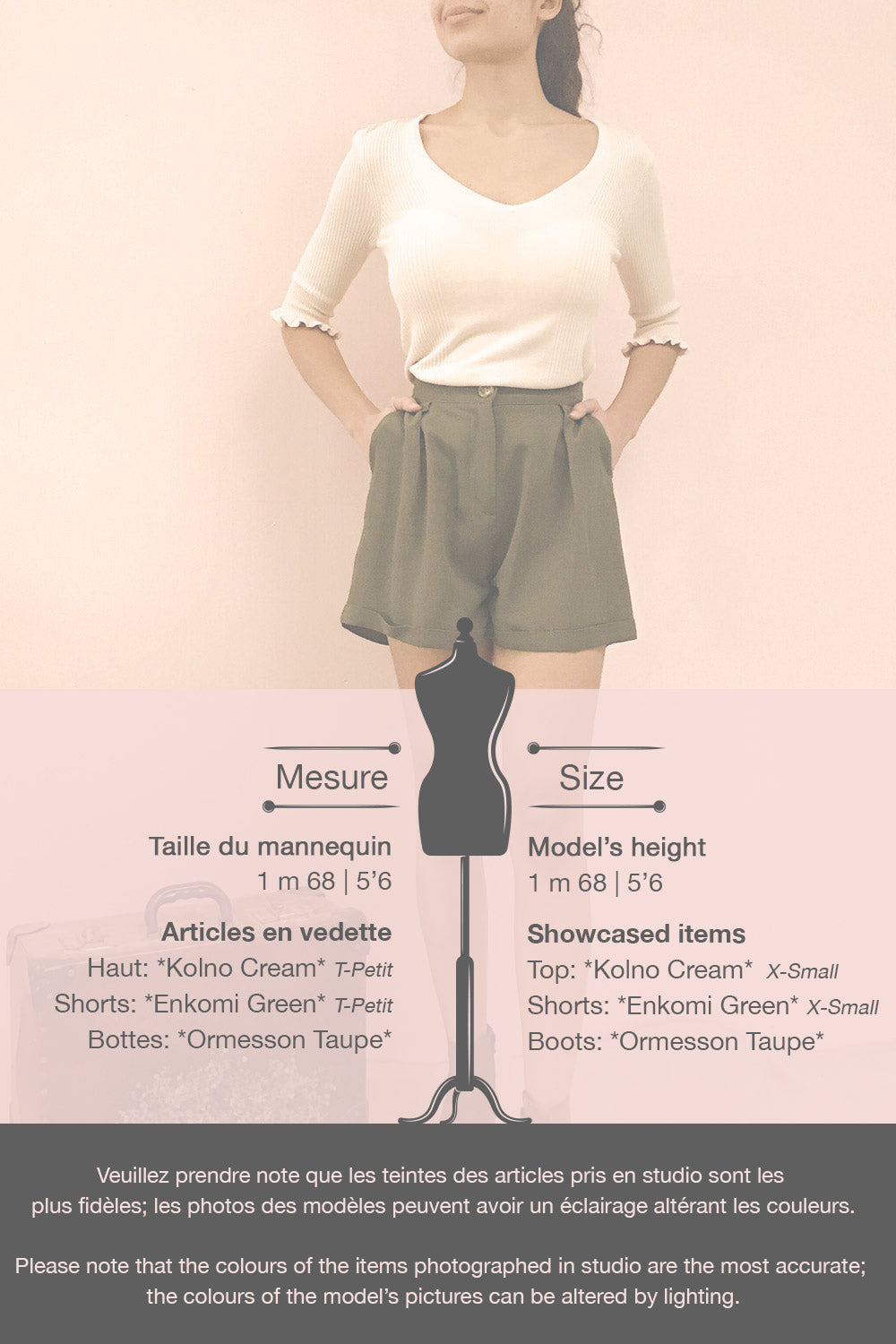 Kolno Cream Ribbed Top w/ Half-Sleeves | La petite garçonne template