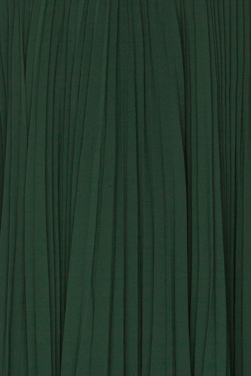 Kornik Pine Green Pleated Midi Skirt | TEXTURE DETAIL | La Petite Garçonne