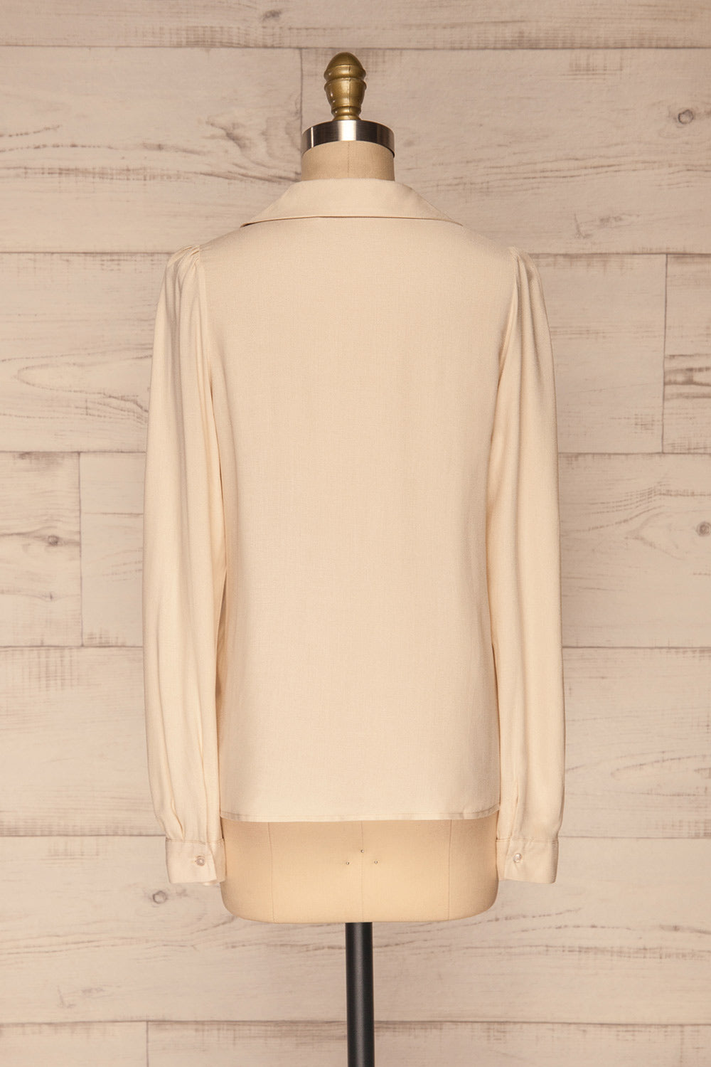Kovin Cream Long Sleeve Blouse | La petite garçonne back view