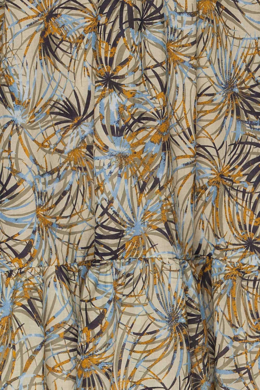 Kozuchow Sage Green Patterned Summer Dress fabric | Boutique 1861