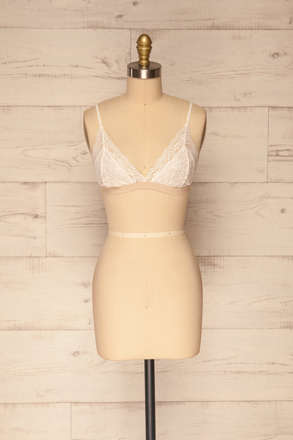 Kunow Ivory Lace Bralette | La petite garçonne front view