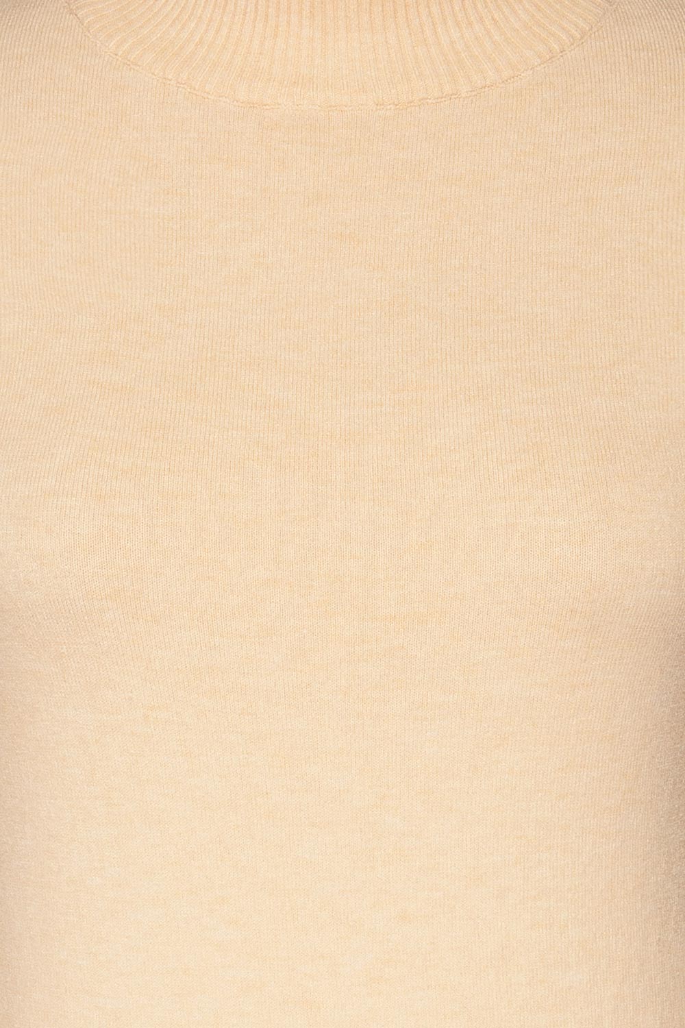 Kuznia Cream Long Sleeve Mock Neck Top | La petite garçonne fabric