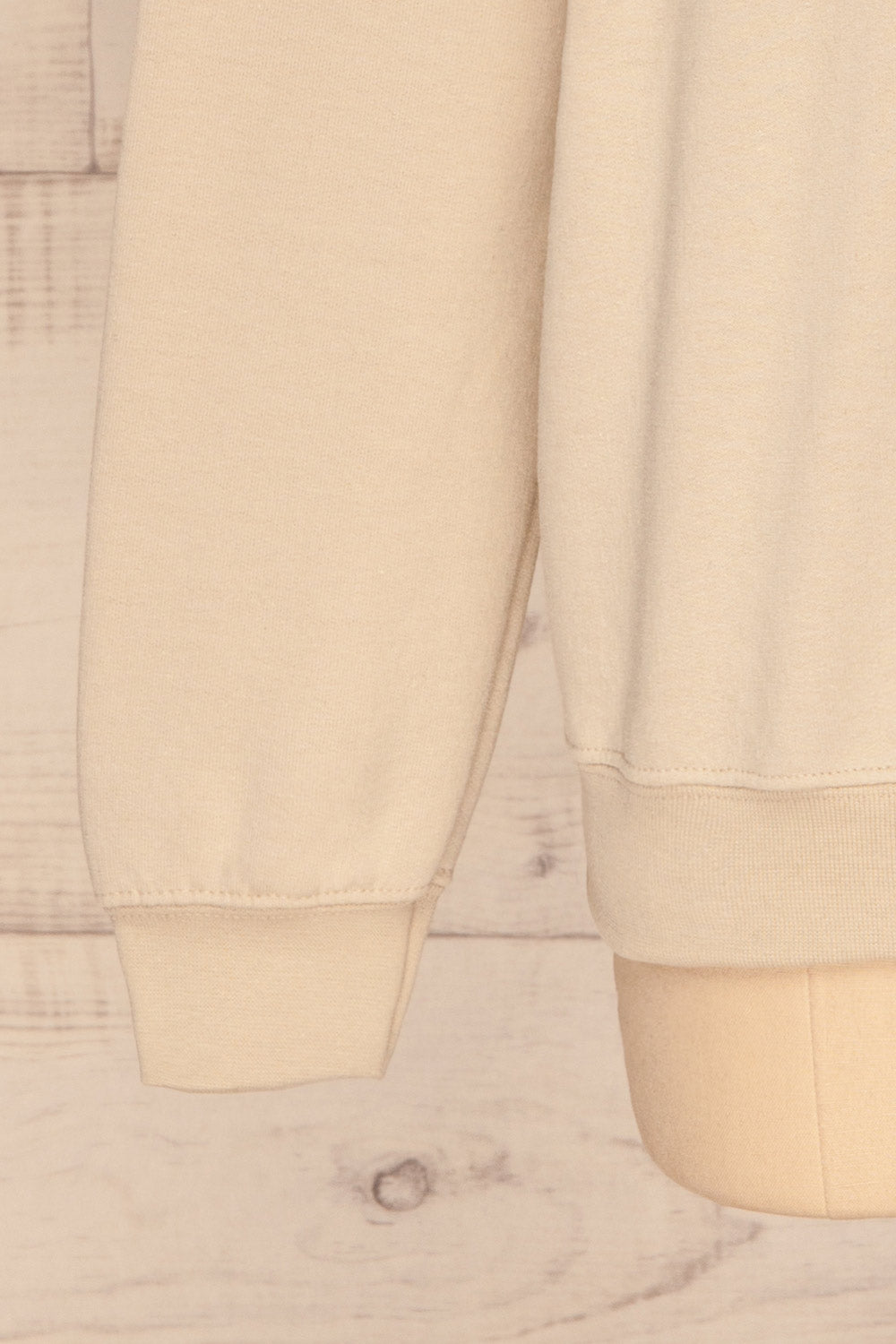 Lagoa Beige Crew Neck Sweatshirt | La petite garçonne sleeve