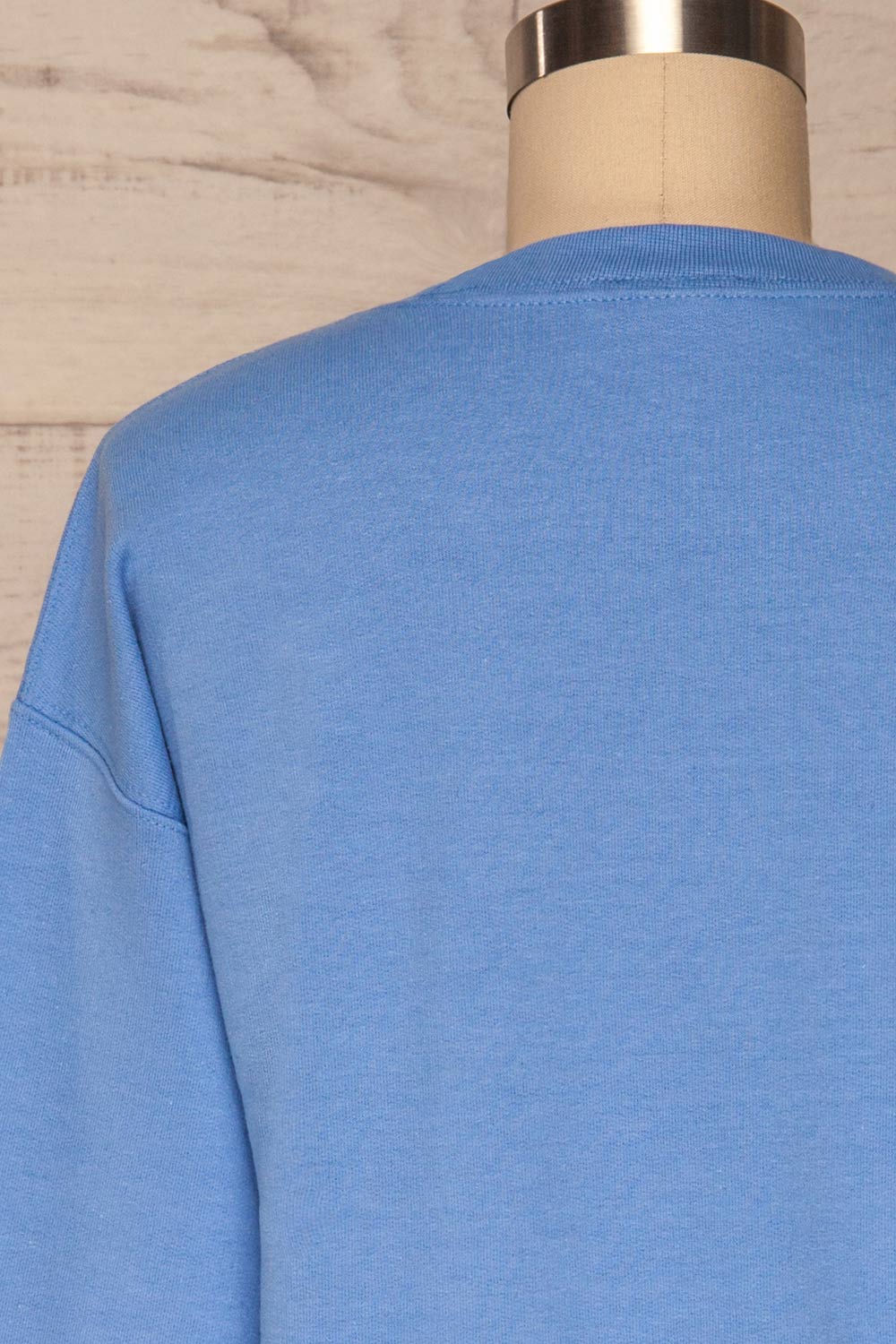 Lagoa Blue Crew Neck Sweatshirt | La petite garçonne back close up