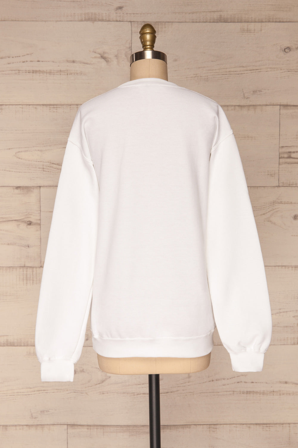 Lagoa White Crew Neck Sweatshirt | La petite garçonne back view