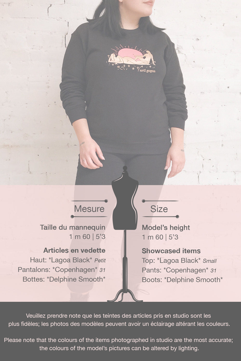 Lagoa Black Crew Neck Sweatshirt | La petite garçonne template