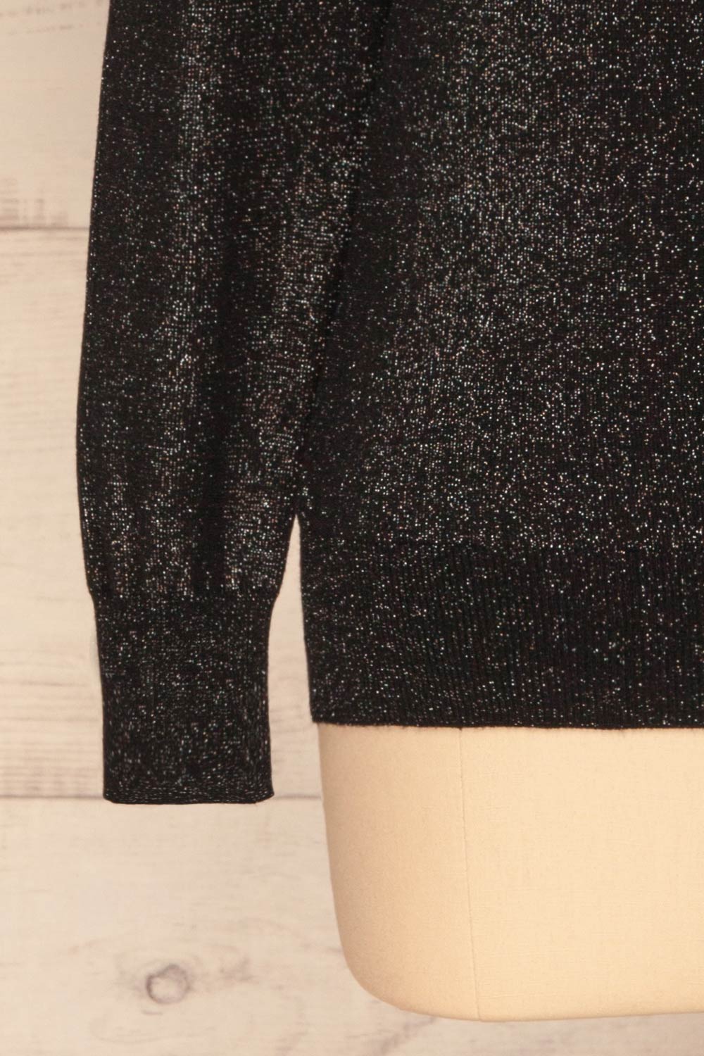 Lecco Black Sparkling Turtleneck Top | La petite garçonne bottom