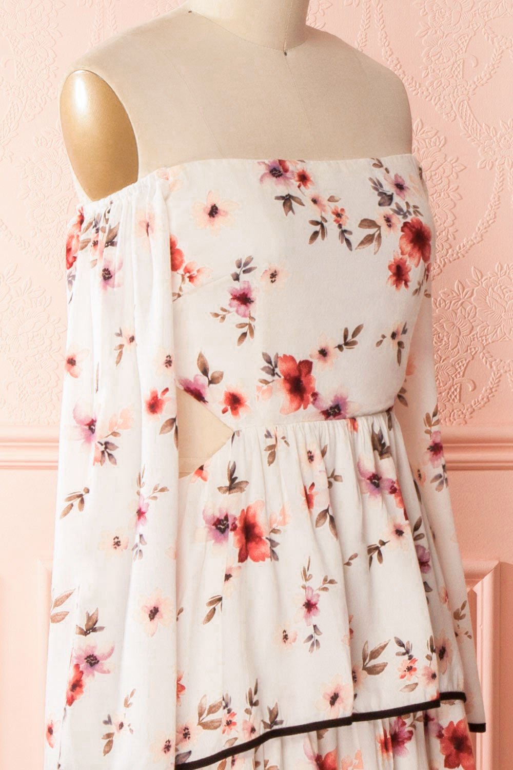 Lee-Anne Floral Layered Frills Off-Shoulder Dress | Boutique 1861