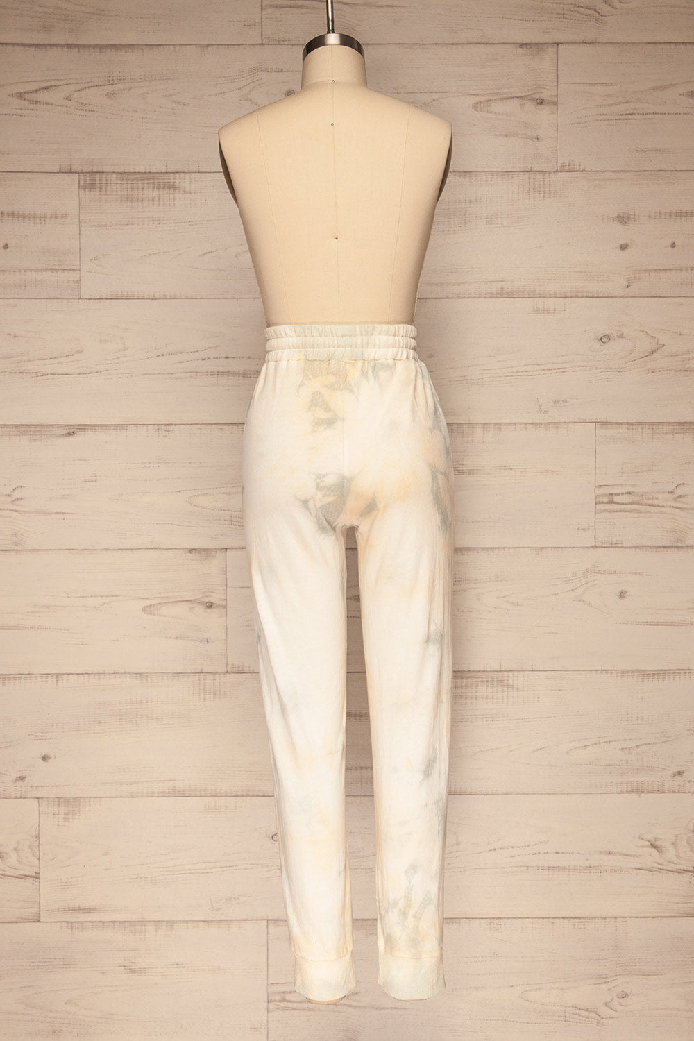 Lenzen White Tie Dye Casual Joggers | La petite garçonne back view