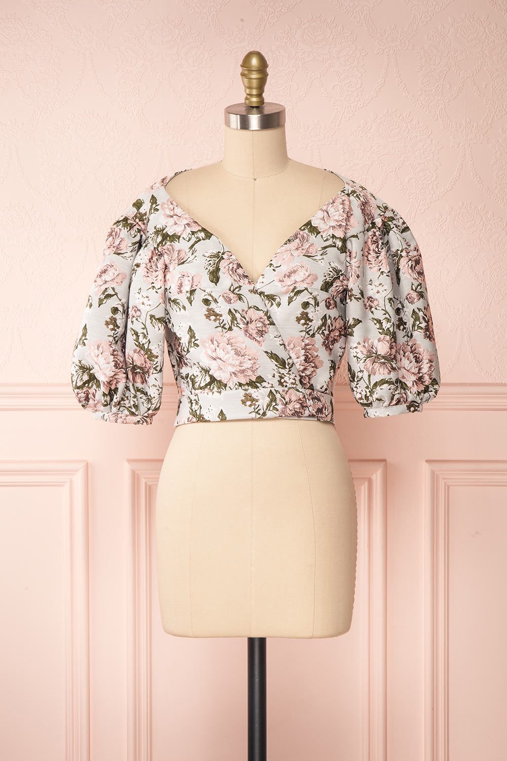 Leonore Floral Crop Top | Haut Écourté | Boutique 1861