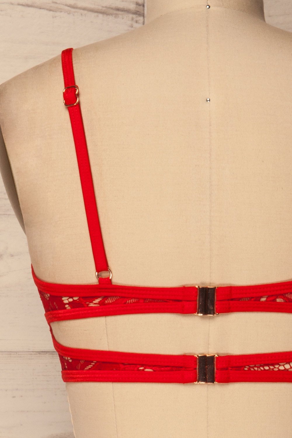 Levidi Red Lace Bikini Top Swimsuit | La Petite Garçonne Chpt. 2 6