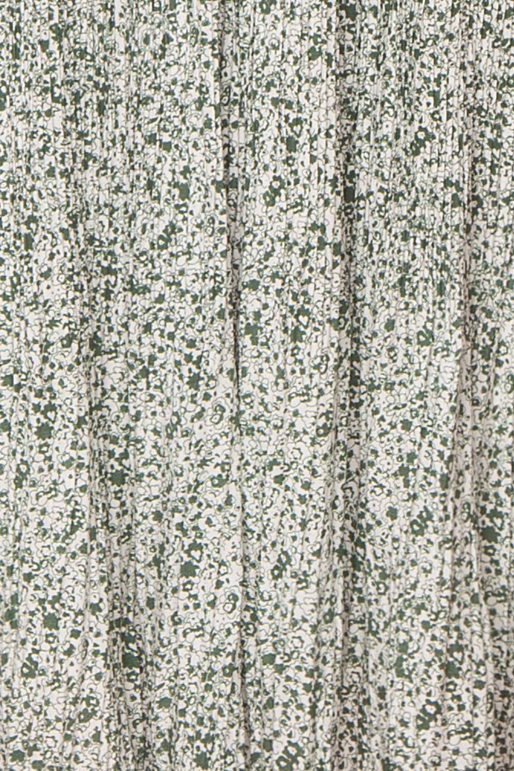 Lidochka Green & White Pleated Midi Skirt | Boutique 1861 fabric