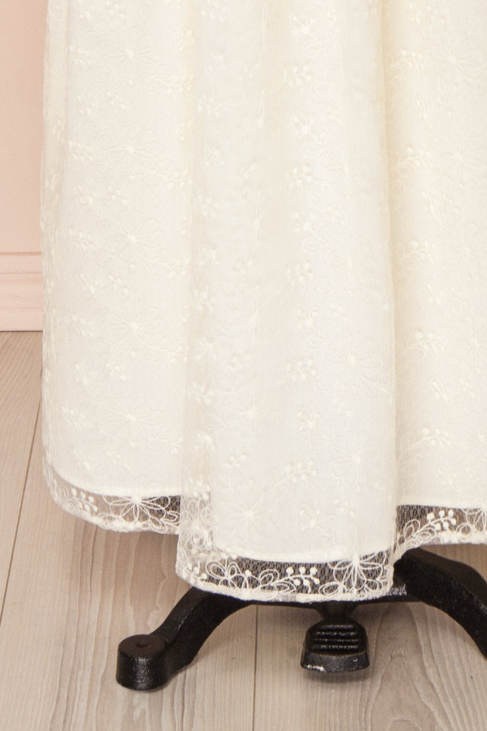 Lilya Ivoire Off-White Embroidered Maxi Gown | Boudoir 1861