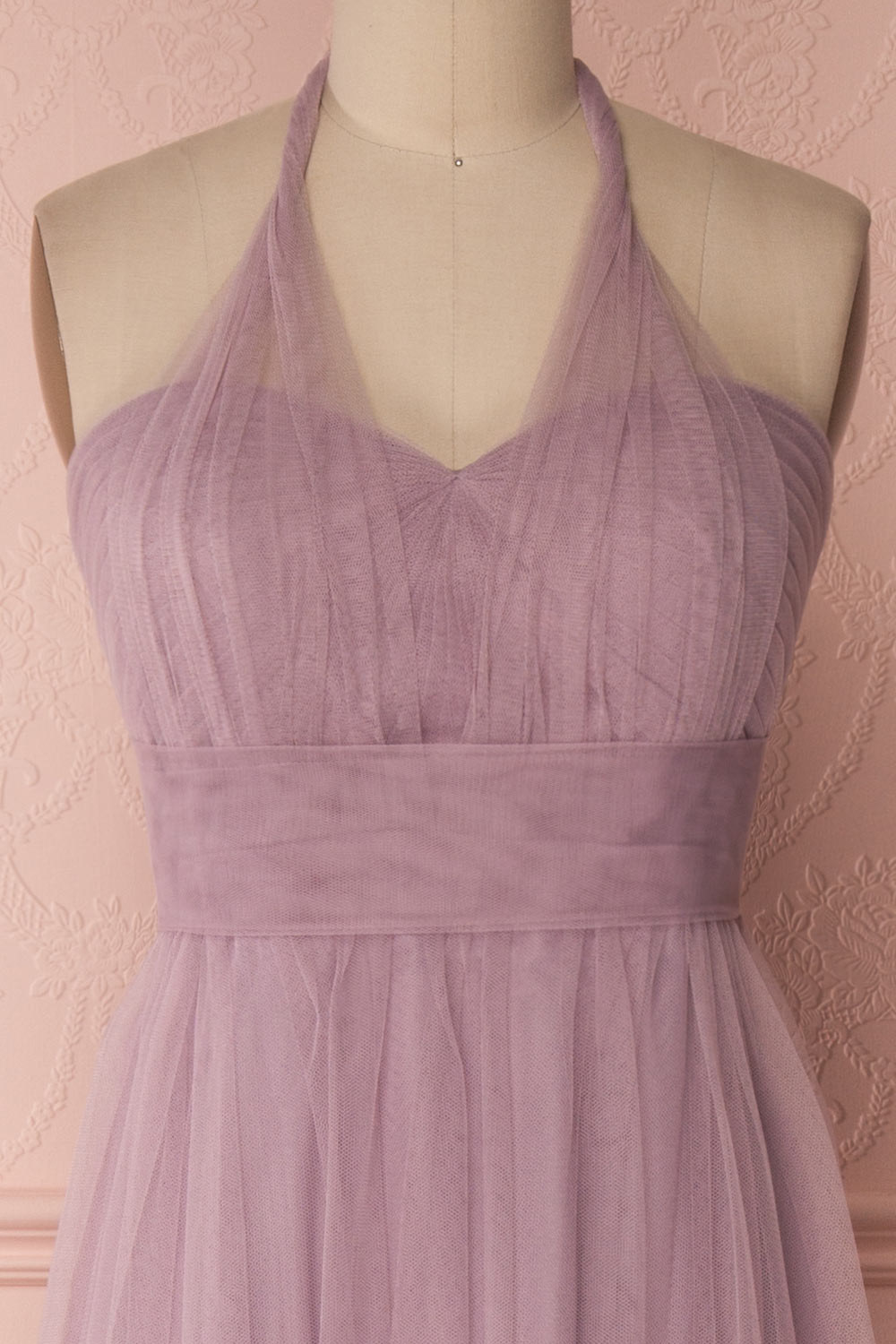 Linaya Lilac Draped Bustier Empire Gown | Boudoir 1861