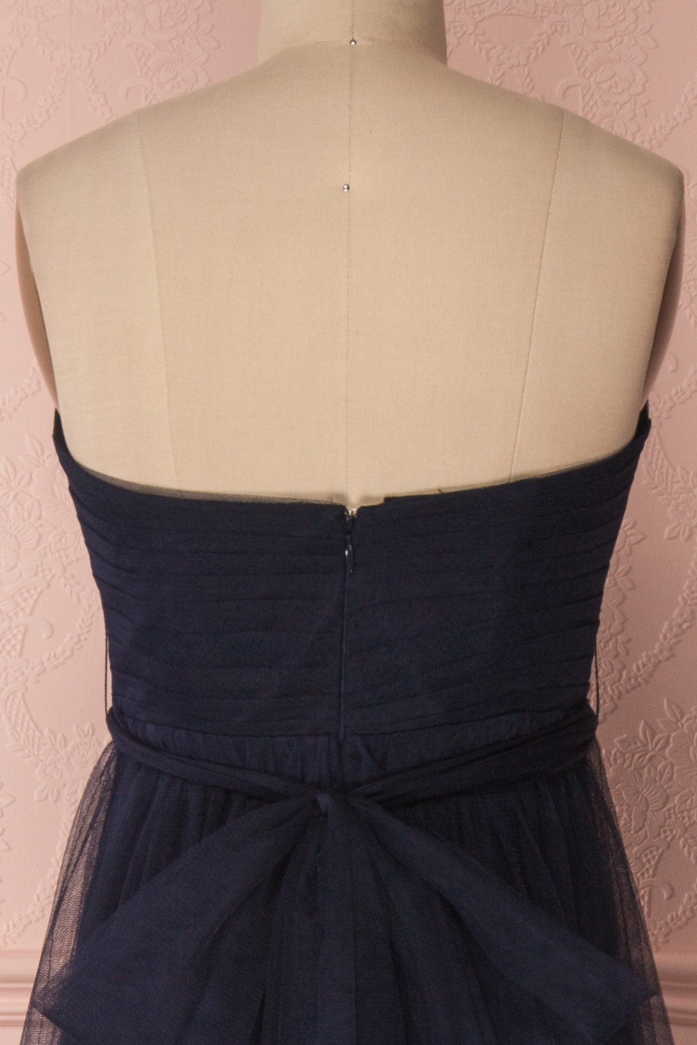 Linaya Navy Draped Bustier Empire Gown | Boudoir 1861