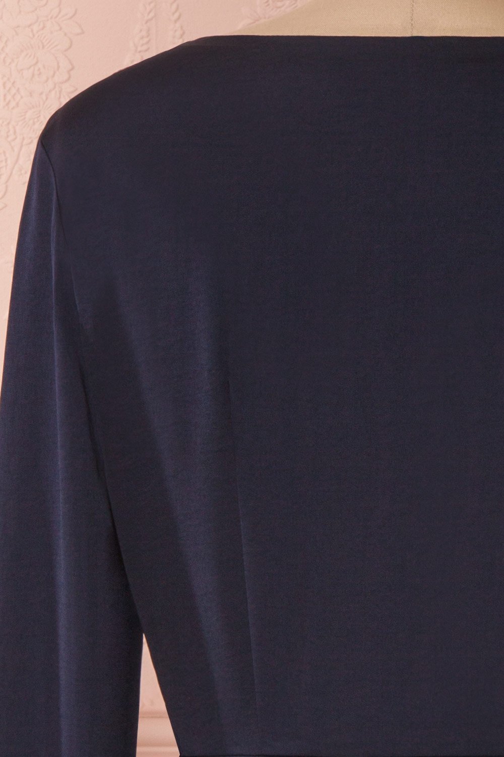 Liséa Ciel Navy Blue Asymmetrical Silky Dress | Boutique 1861