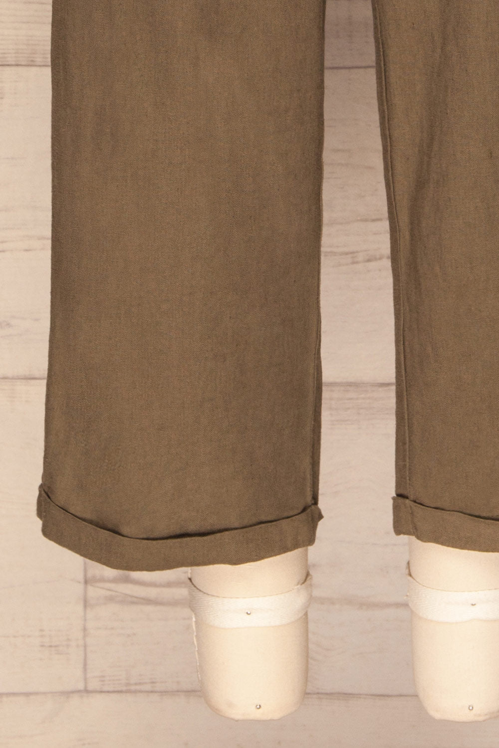 Lobez Green Wide Leg Pants w/ Pockets | La petite garçonne legs