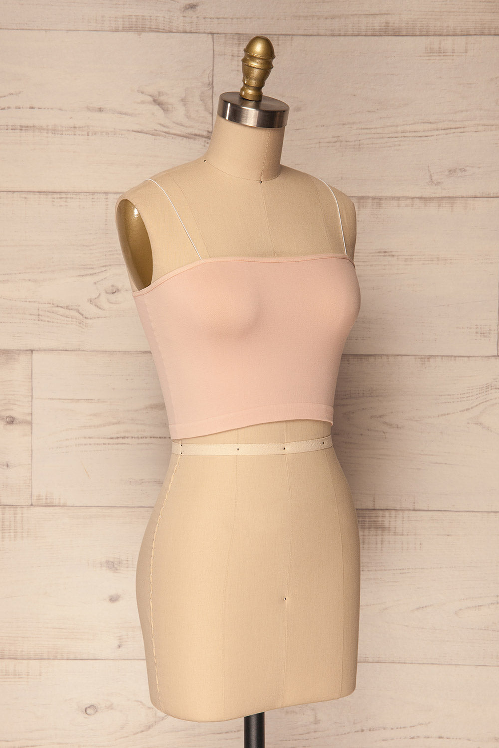 Lodzk Rose Stretchy Blush Bandeau with Straps | La Petite Garçonne 3