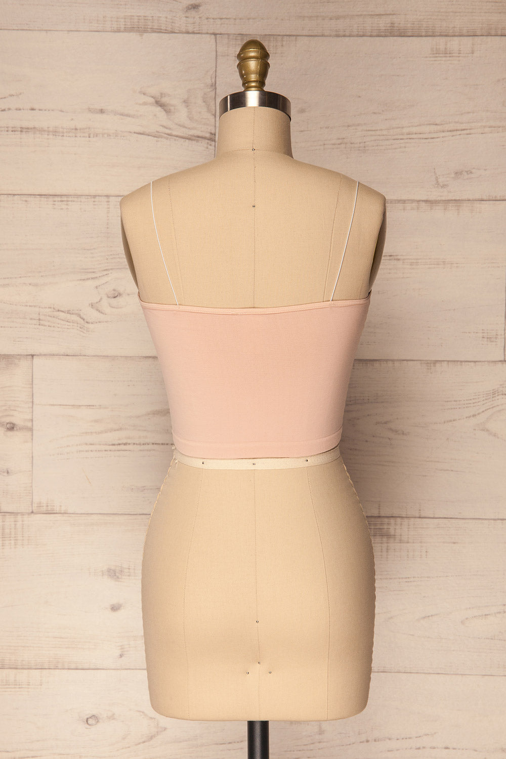 Lodzk Rose Stretchy Blush Bandeau with Straps | La Petite Garçonne 5