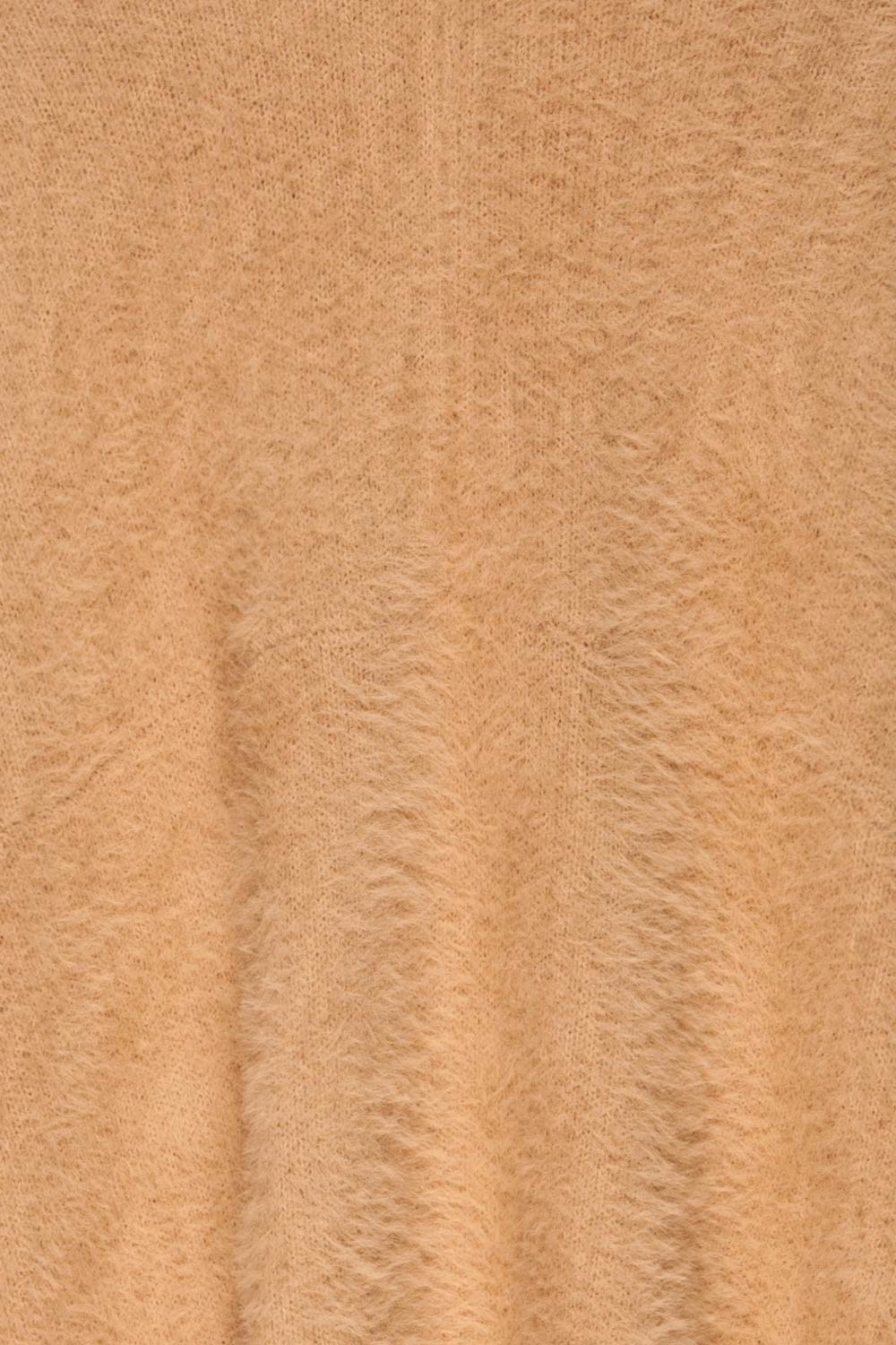 Lodzki Beige Long Fuzzy Cardigan | La petite garçonne fabric