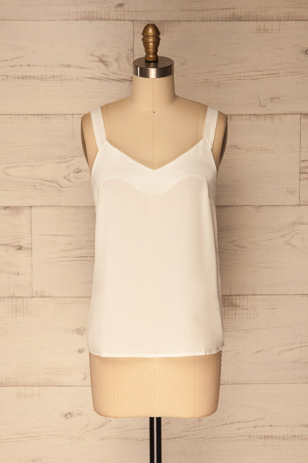 Louros White V Neck Camisole | La Petite Garçonne