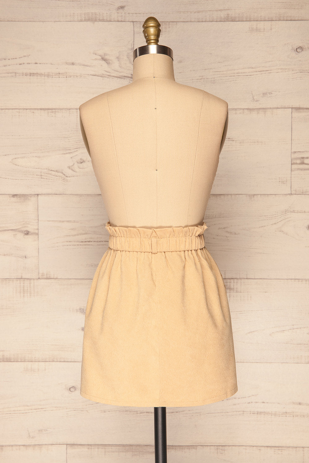 Loxley Beige Corduroy Mini Skirt | La Petite Garçonne back view