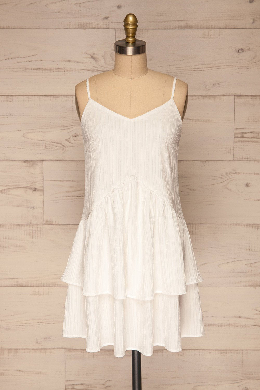 Lozola Daisy White Layered Short Dress | La petite garçonne