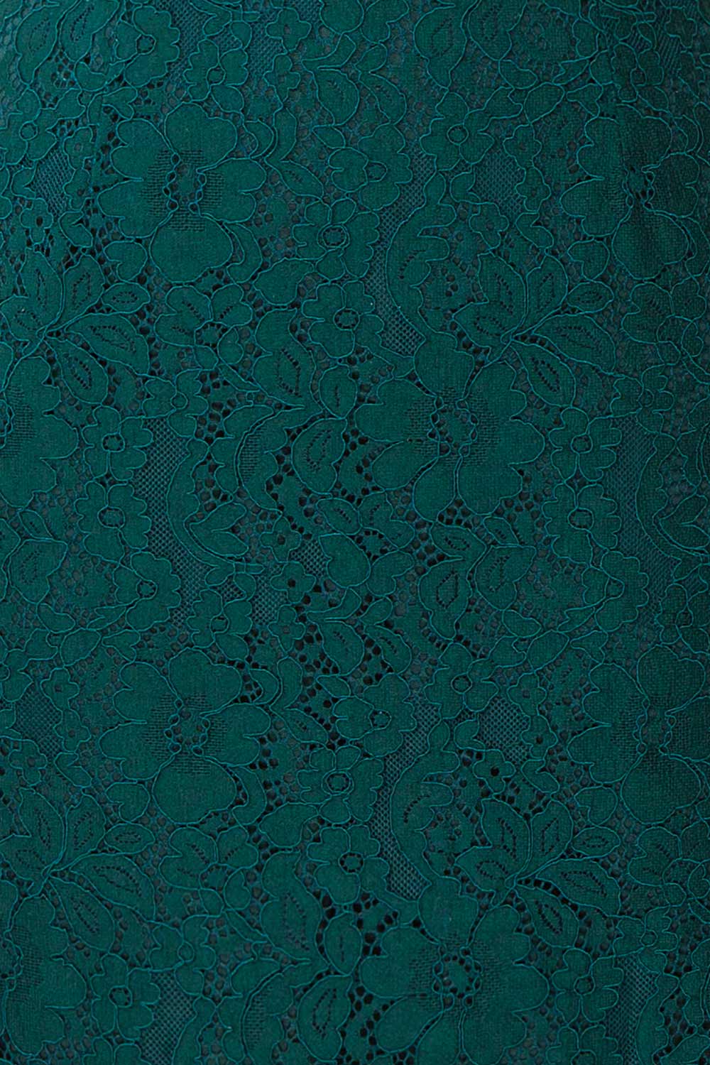 Ludvika Dark Green Fitted Lace Dress | Boutique 1861 fabric detail