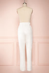 Maddalena White High-Waisted Pants w/ Pockets back view | Boudoir 1861