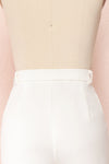 Maddalena White High-Waisted Pants w/ Pockets back close up | Boudoir 1861