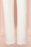 Maddalena White High-Waisted Pants w/ Pockets legs | Boudoir 1861
