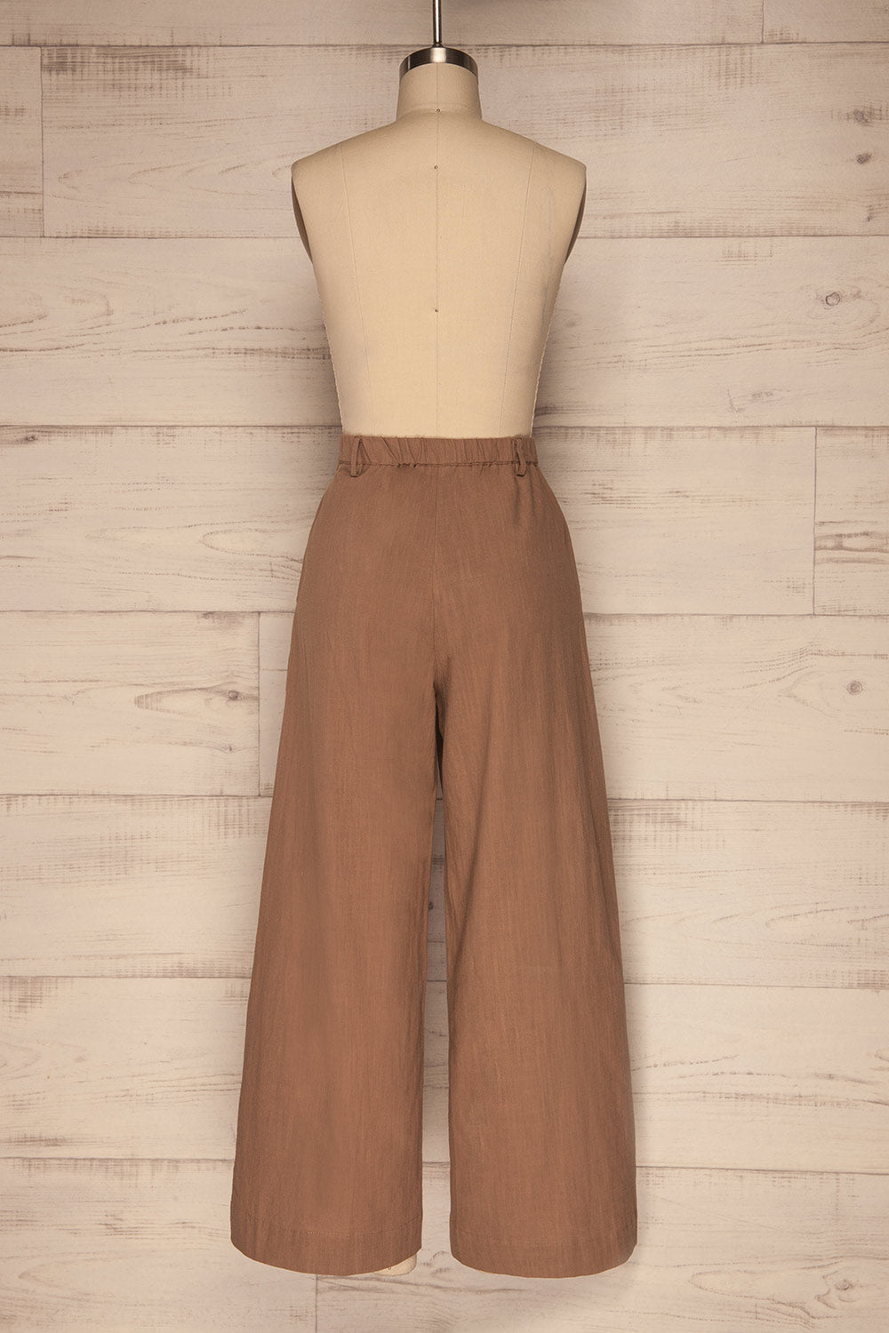 Maguez Sand Brown Wide Leg Pants | La Petite Garçonne