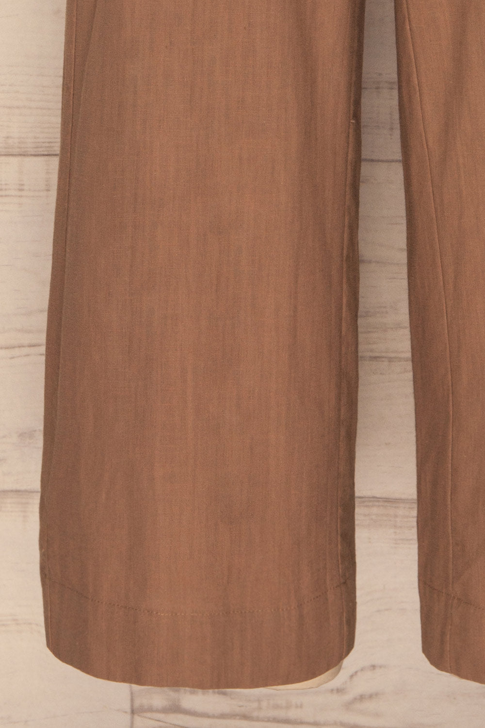 Maguez Sand Brown Wide Leg Pants | La Petite Garçonne