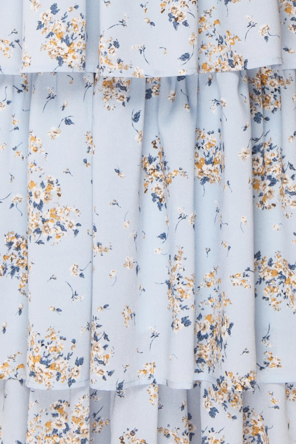 Mahealani Light Blue Floral Layered A-Line Dress | Boutique 1861