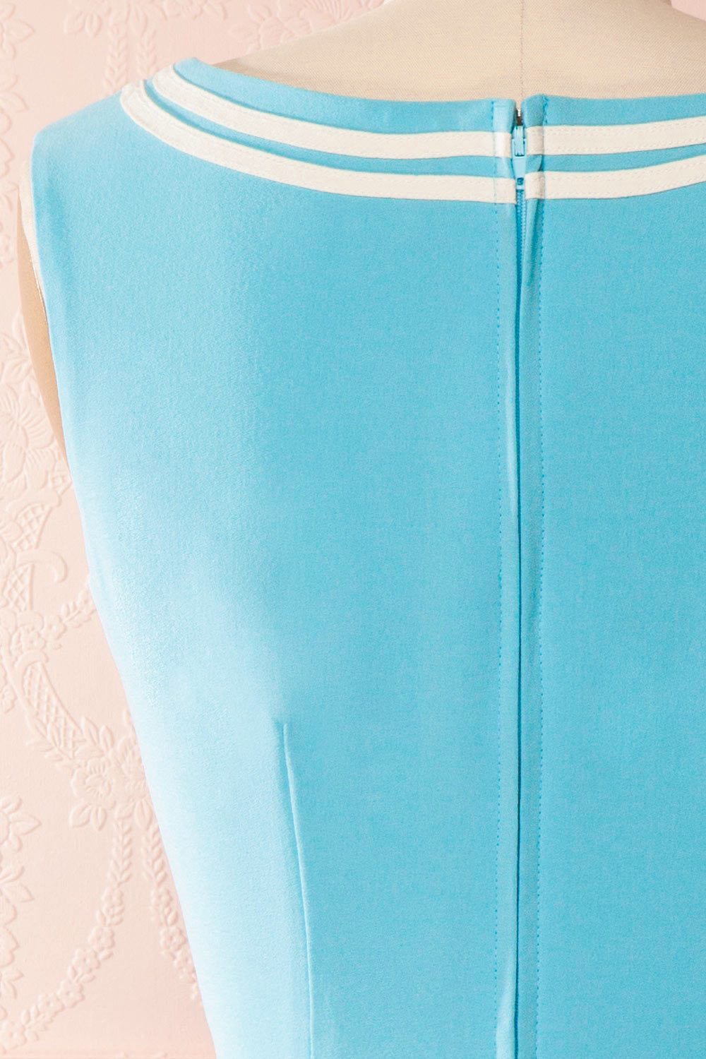 Maidie Sky Blue Retro A-line Sailor Dress | Boutique 1861