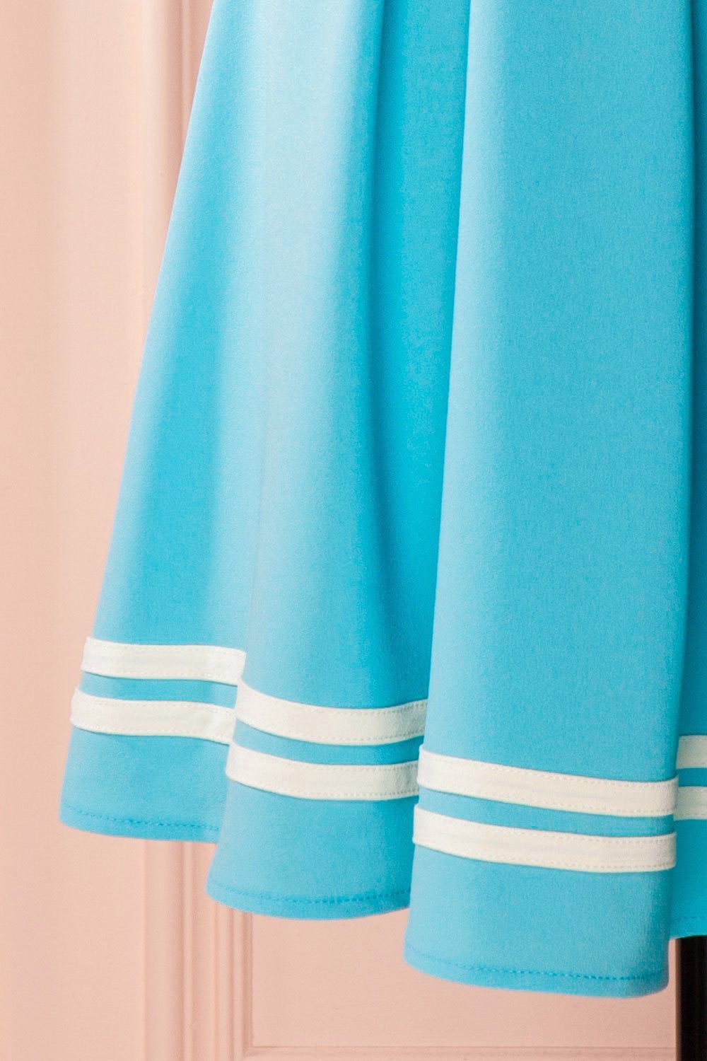 Maidie Sky Blue Retro A-line Sailor Dress | Boutique 1861