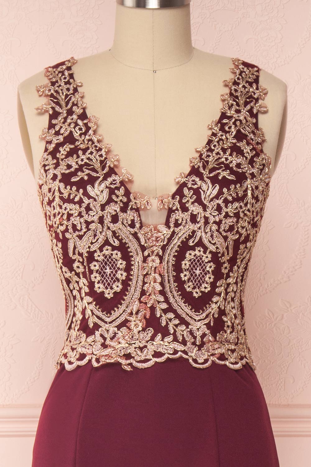 Mailie Wine | Burgundy Mermaid Gown