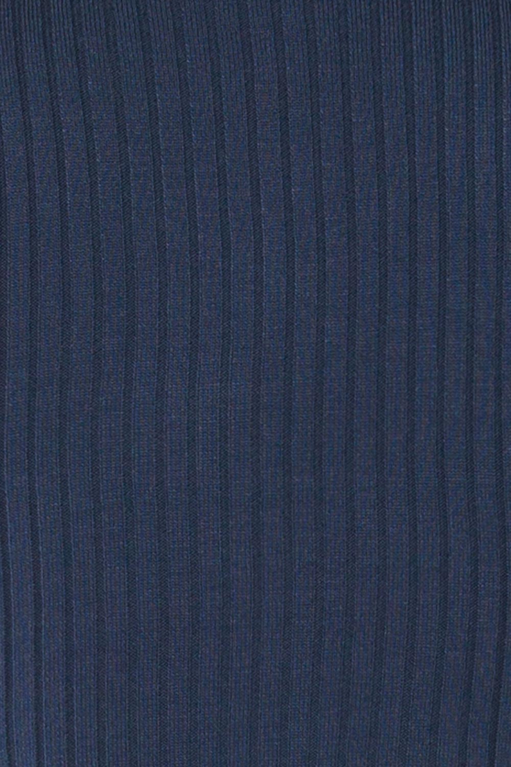 Mainz Blue Long Sleeve Turtleneck Bodysuit | La petite garçonne fabric