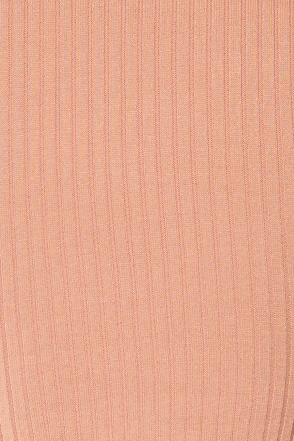 Mainz Pink Long Sleeve Turtleneck Bodysuit | La petite garçonne fabric