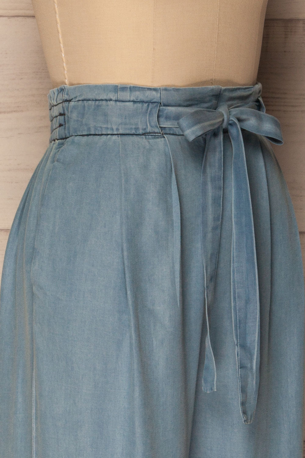 Majoges Light Blue Wide Leg Cropped Pants | La Petite Garçonne 4