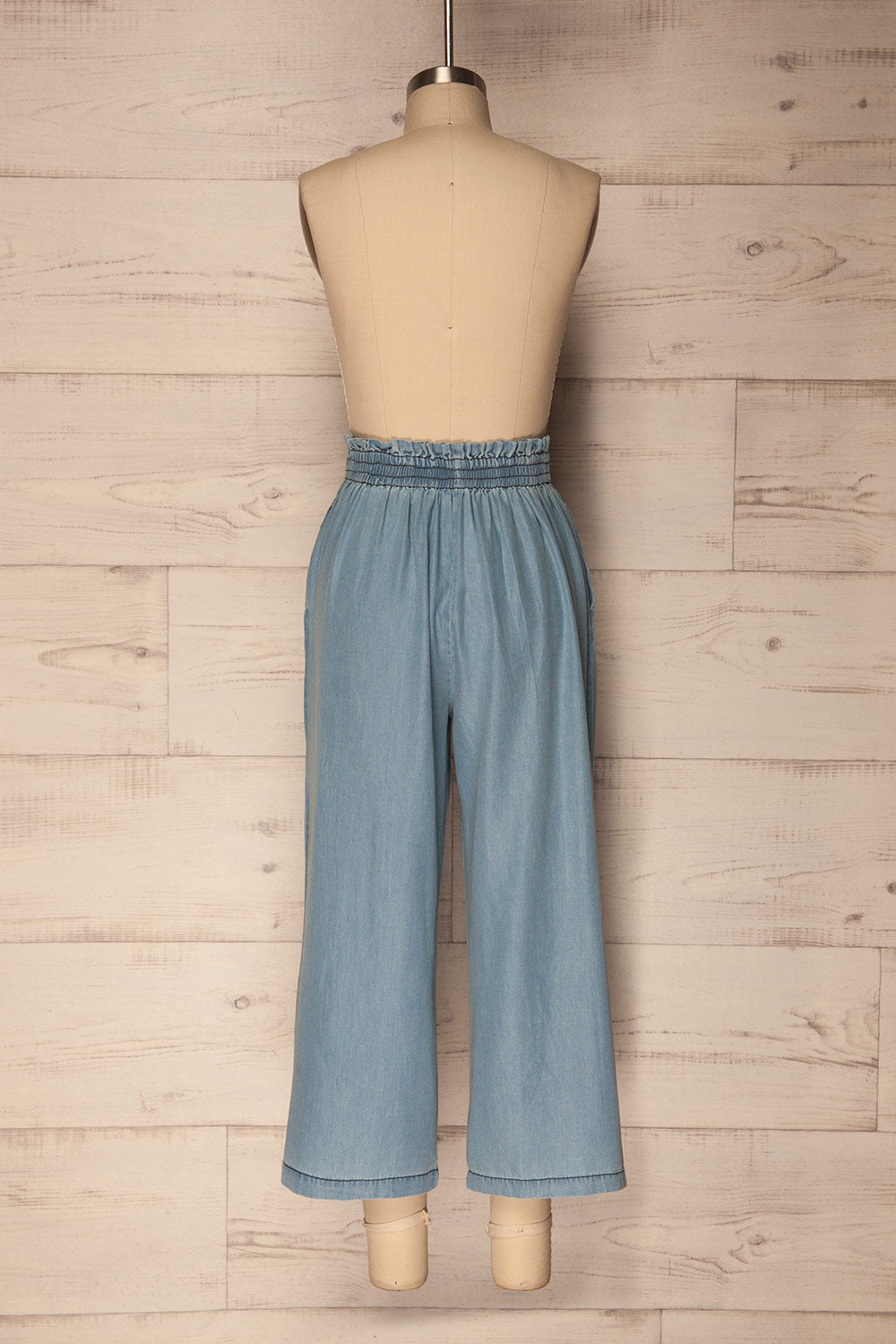 Majoges Light Blue Wide Leg Cropped Pants | La Petite Garçonne 5